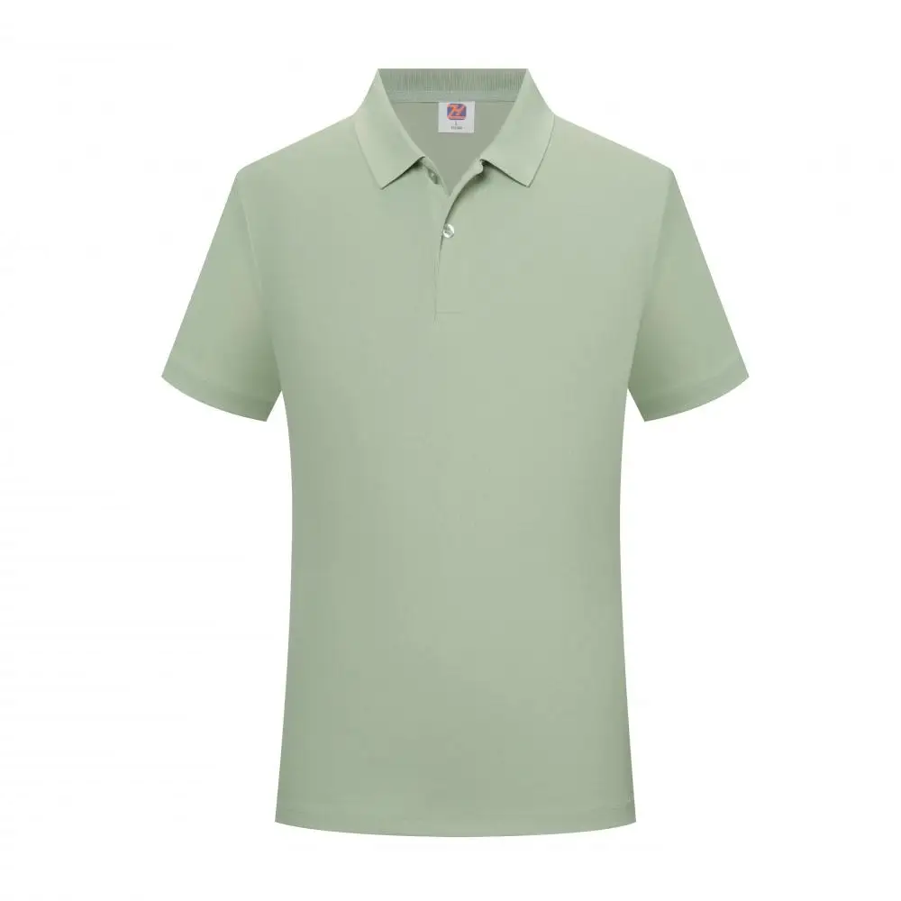 Men's and Women's New Model Summer Solid Color Lapel Short-sleeved Casual Daily Outdoor Polo Shirt Fashion Button Top 14 colors thumbnail 4
