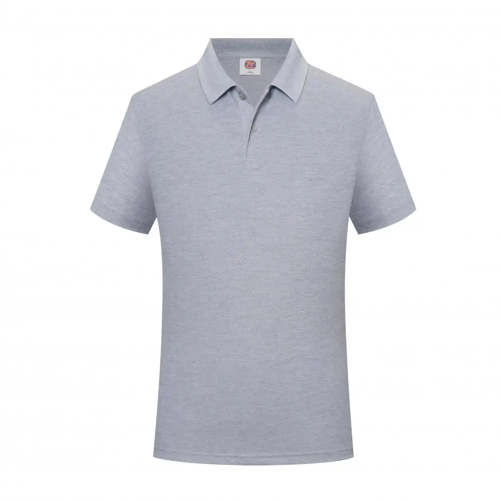Men's and Women's New Model Summer Solid Color Lapel Short-sleeved Casual Daily Outdoor Polo Shirt Fashion Button Top 14 colors thumbnail 5