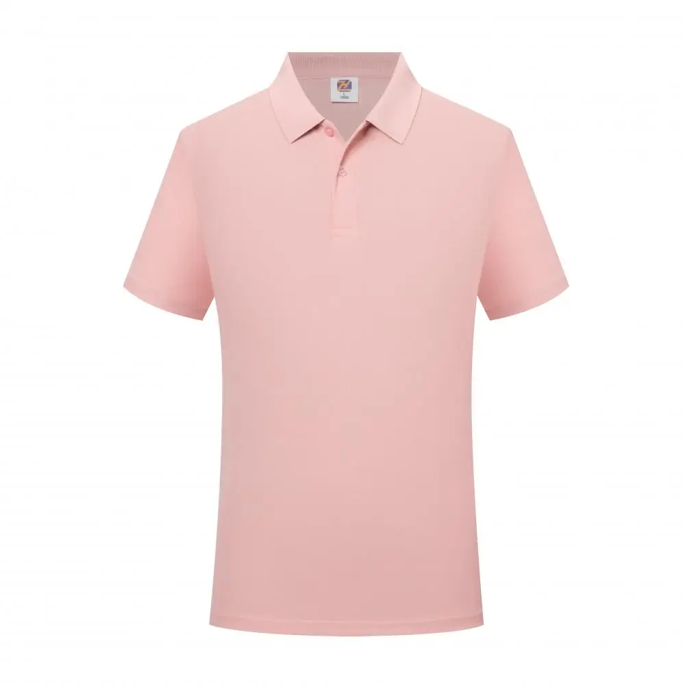 Men's and Women's New Model Summer Solid Color Lapel Short-sleeved Casual Daily Outdoor Polo Shirt Fashion Button Top 14 colors thumbnail 2
