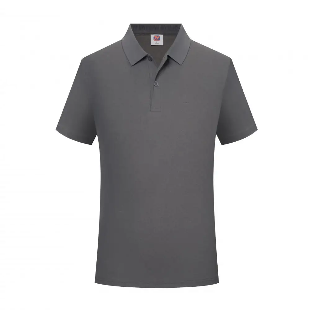 Men's and Women's New Model Summer Solid Color Lapel Short-sleeved Casual Daily Outdoor Polo Shirt Fashion Button Top 14 colors thumbnail 3