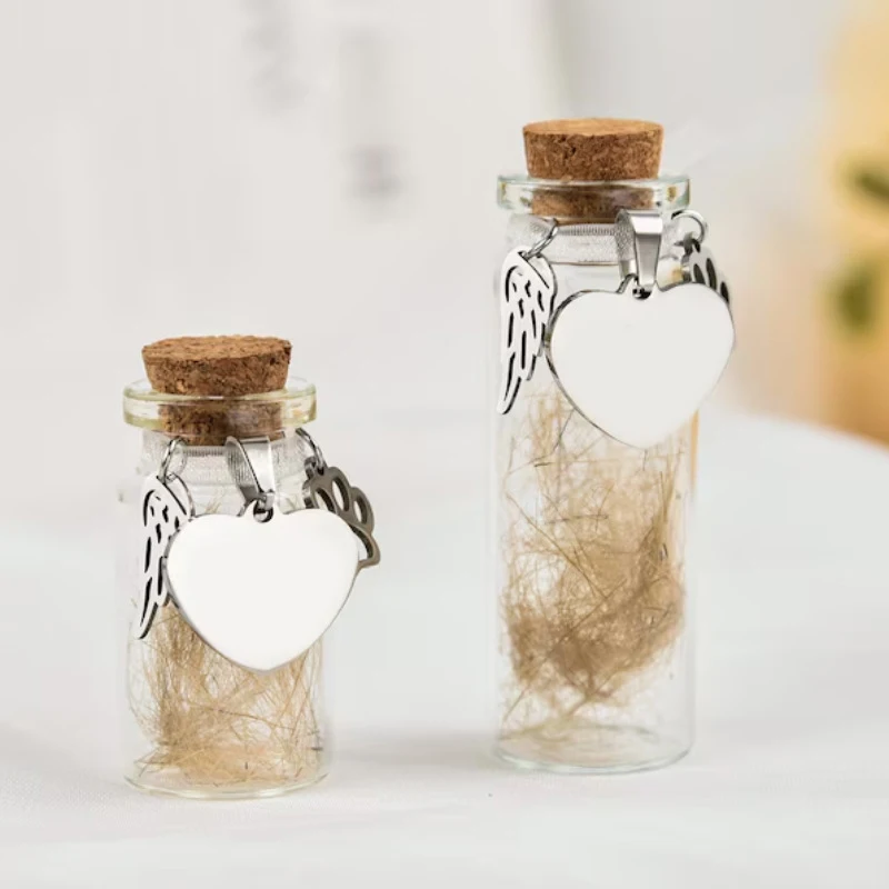 New Pet Memorial Bottle For Pet Hair Dogs Cats Fur Keepsake Bottle Storage With 3 Silver Accessories Pet Memorial Urn Container thumbnail 5