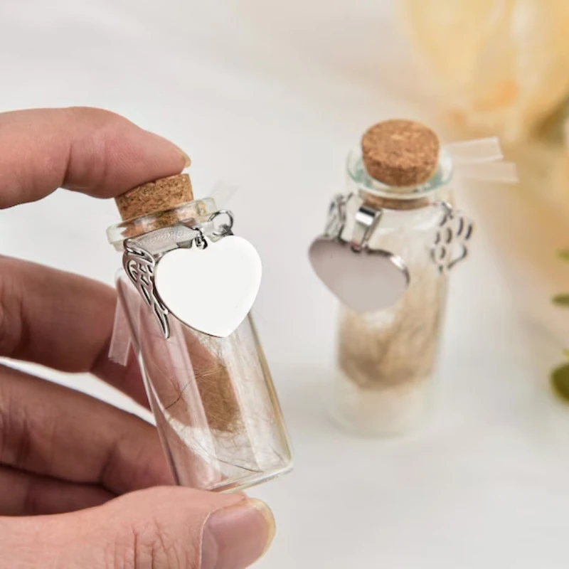 New Pet Memorial Bottle For Pet Hair Dogs Cats Fur Keepsake Bottle Storage With 3 Silver Accessories Pet Memorial Urn Container thumbnail 2