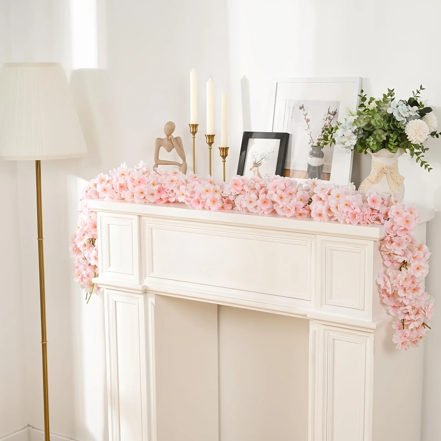 180CM Artificial Sakura Flowers Vine Wedding Garden Rose Arch Home Party Decor Indoor Outdoor Bridal Fake Silk Scrapbook Plants thumbnail 3