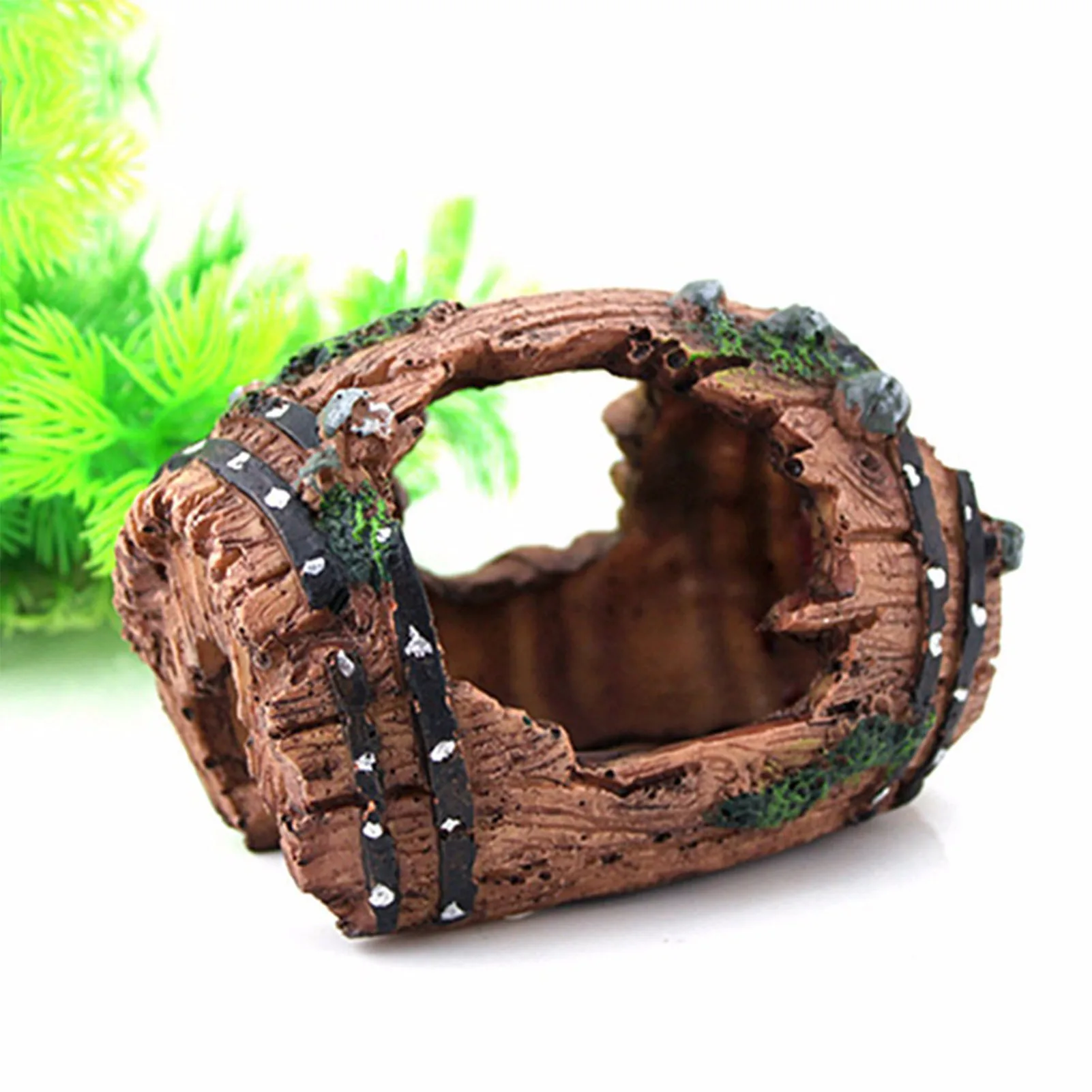 Aquarium Ornament Hollow Hole Log Tree Tunnel Cave Fish Tank Landscaping Decoration Aquatic Pet Accessories thumbnail 2
