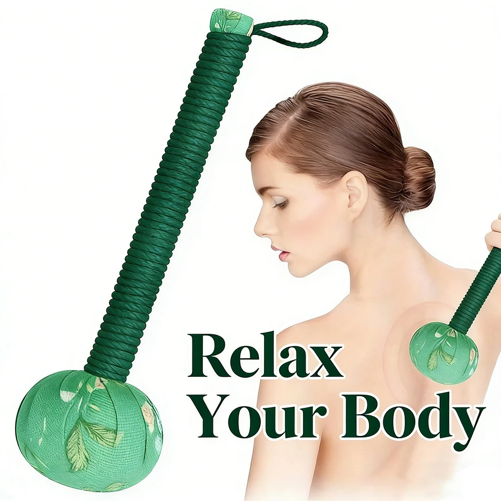 Long-Handled Wormwood Meridian Massage Hammer Health Hammer For Lymphatic Drainage Manual Full Body Back Relief Stress Reduction thumbnail 2