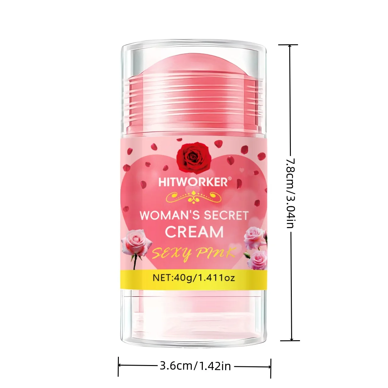 Body Deodorant Cream - Rose Sweet Fragrance, 72-Hour Scent Longevity, Portable Pack, Easy to Use (1 Piece) thumbnail 3