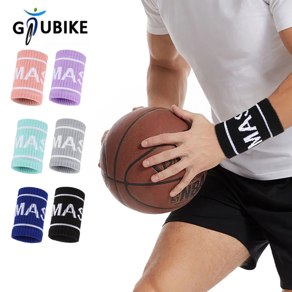 1 Pair Elastic Sport Wristband Basketball Volleyball Wrist Guard Golf Tennis Sweatband Wrist Band Fashion Colorful Wrist Support