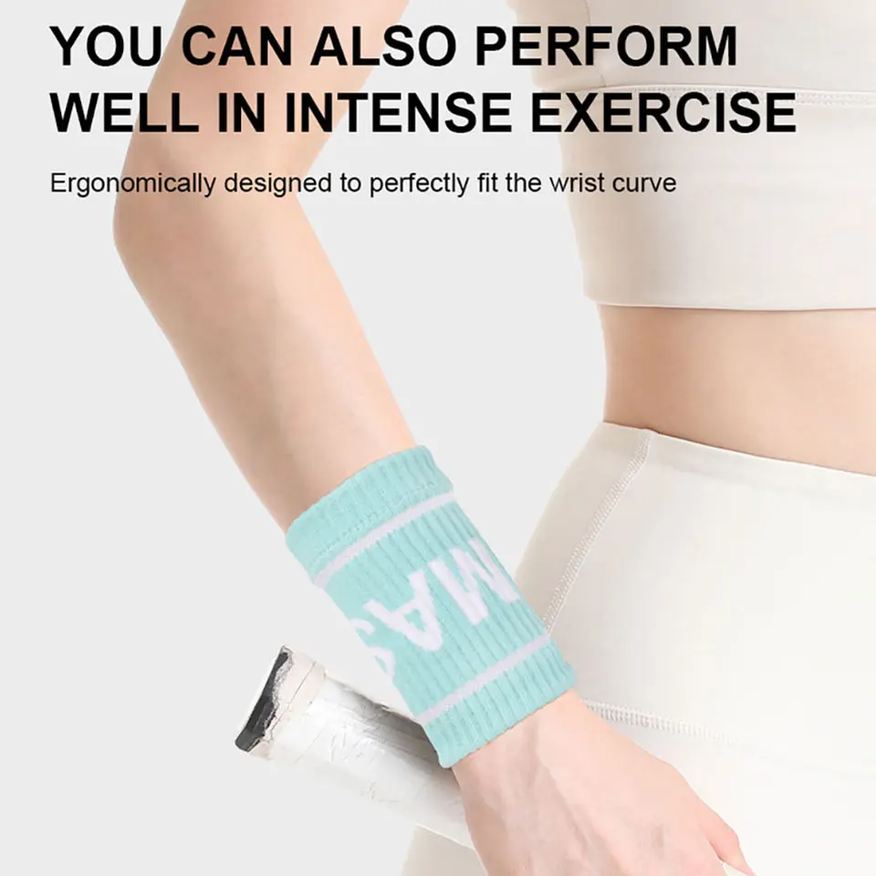 1 Pair Elastic Sport Wristband Basketball Volleyball Wrist Guard Golf Tennis Sweatband Wrist Band Fashion Colorful Wrist Support thumbnail 6