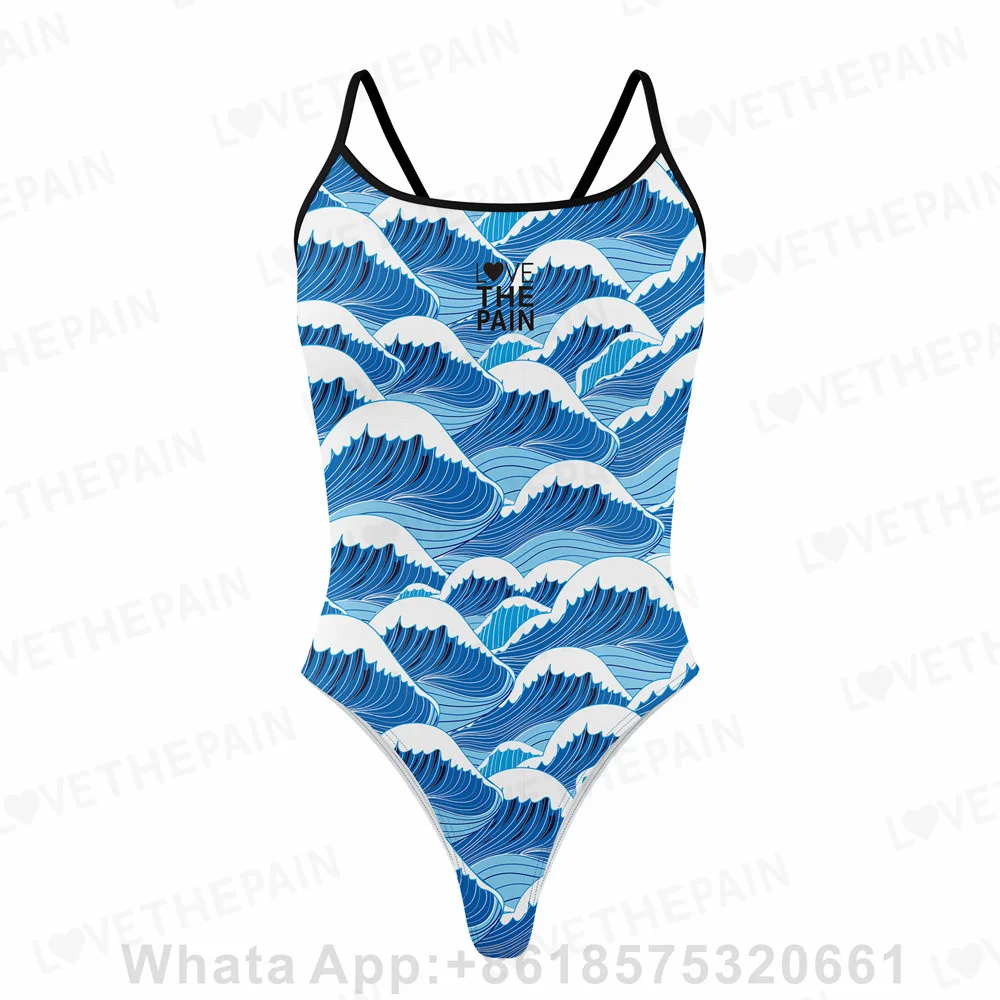 Women Swimsuit Pro Team Training Sexy One-piece Comfortable Suit Swimwear Functional Training Swimsuit Open Water Swimminggown thumbnail 5