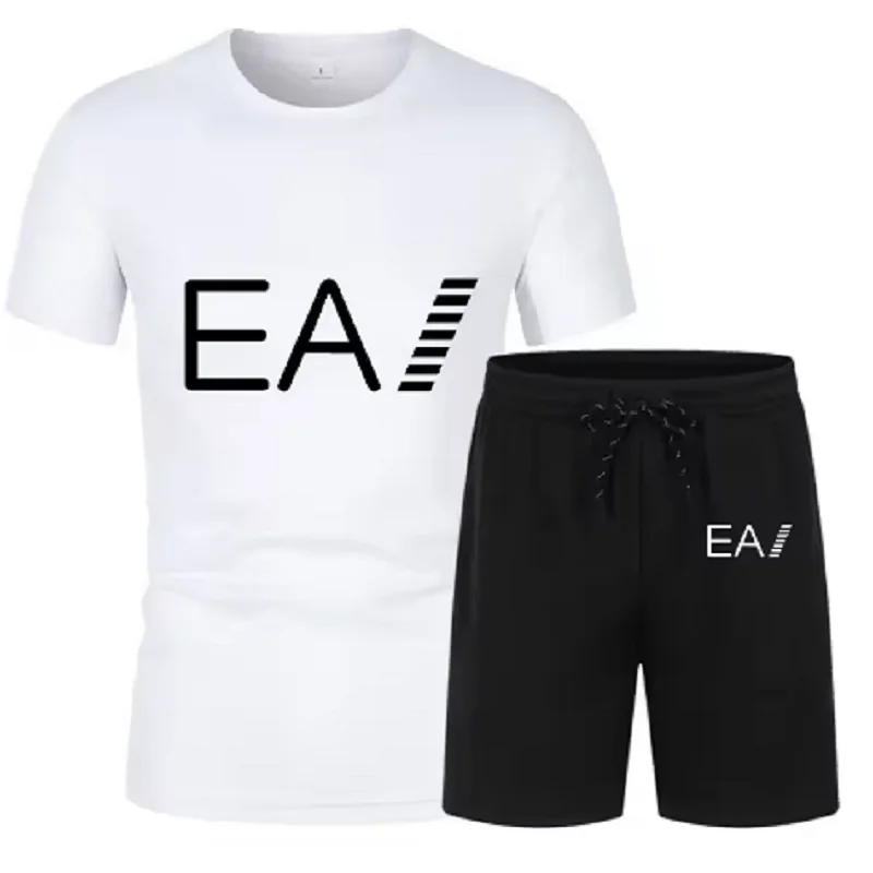 Men's Set Summer T-shirt Sports and Leisure Set thumbnail 3