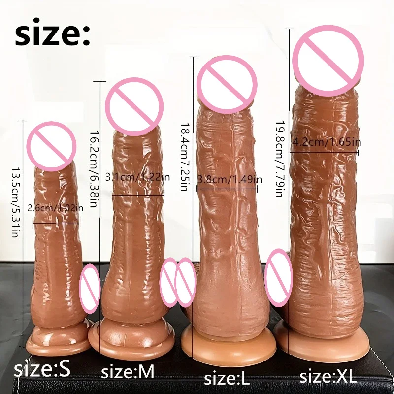Realistic Dildo Soft Silicone Anal Butt Plug Vaginal G-spot  Masturbator Penis Suction Cup Big Dick Lesbian Sex Toys for Women18 thumbnail 6