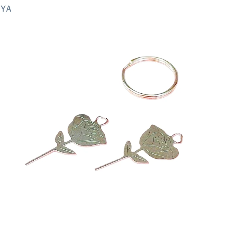 【YA】2Pcs/Set Rose Shape Stainless Steel Needle for Smartphone Sim Tray Removal Eject Pin Key Tool Universal Thimble thumbnail 4