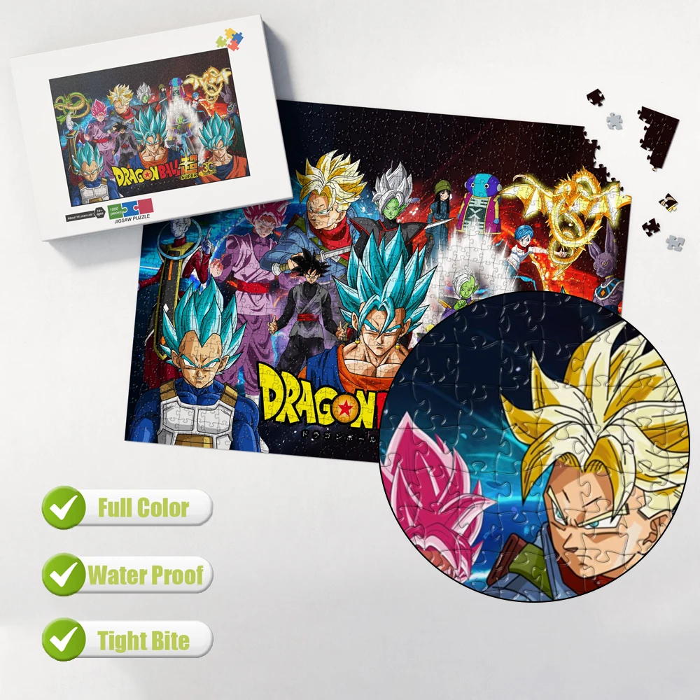 Montessori Educational Games Dragon Ball Anime 1000 Pieces Jigsaw Puzzle Brain Teaser Toy for Kids Adults Fun Family Table Game thumbnail 2