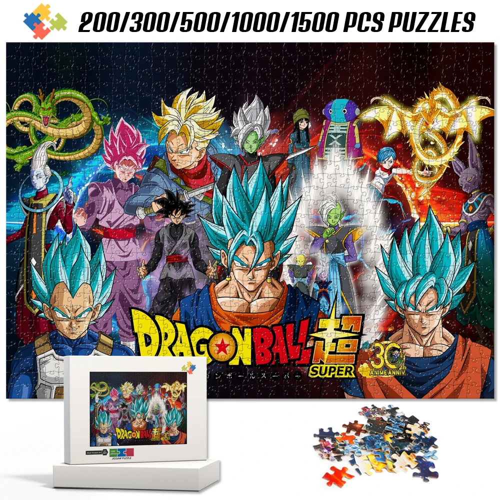 Montessori Educational Games Dragon Ball Anime 1000 Pieces Jigsaw Puzzle Brain Teaser Toy for Kids Adults Fun Family Table Game
