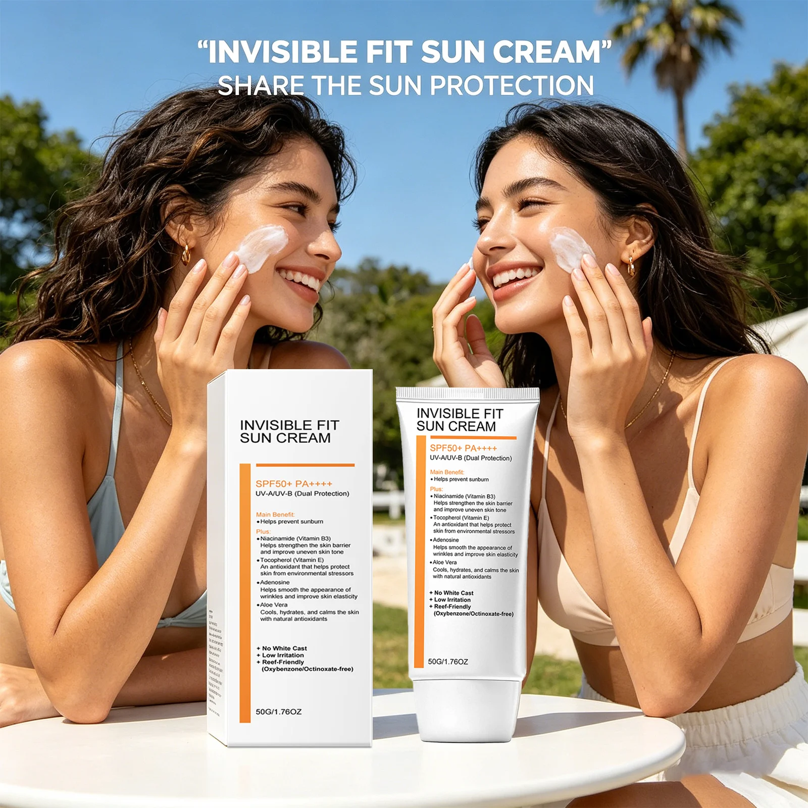 Niacinamide Moisturizing Cream Protecting Against UV Rays Reducing Photodamage Soothing Skin Discomfort Invisible Fit Sun Cream thumbnail 6