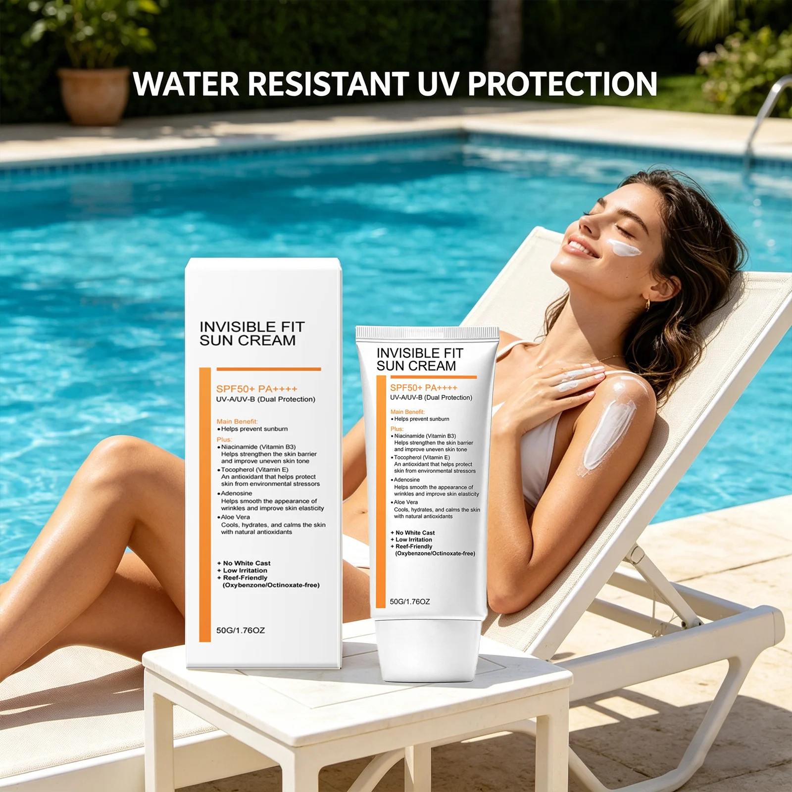 Niacinamide Moisturizing Cream Protecting Against UV Rays Reducing Photodamage Soothing Skin Discomfort Invisible Fit Sun Cream thumbnail 3