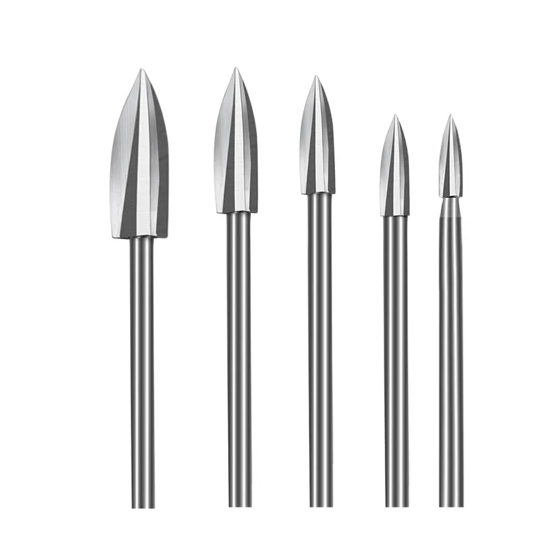 5 piece, wood carving tool set - perfect for rotating tools, woodworking, carving, grinding and DIY carving! thumbnail 6