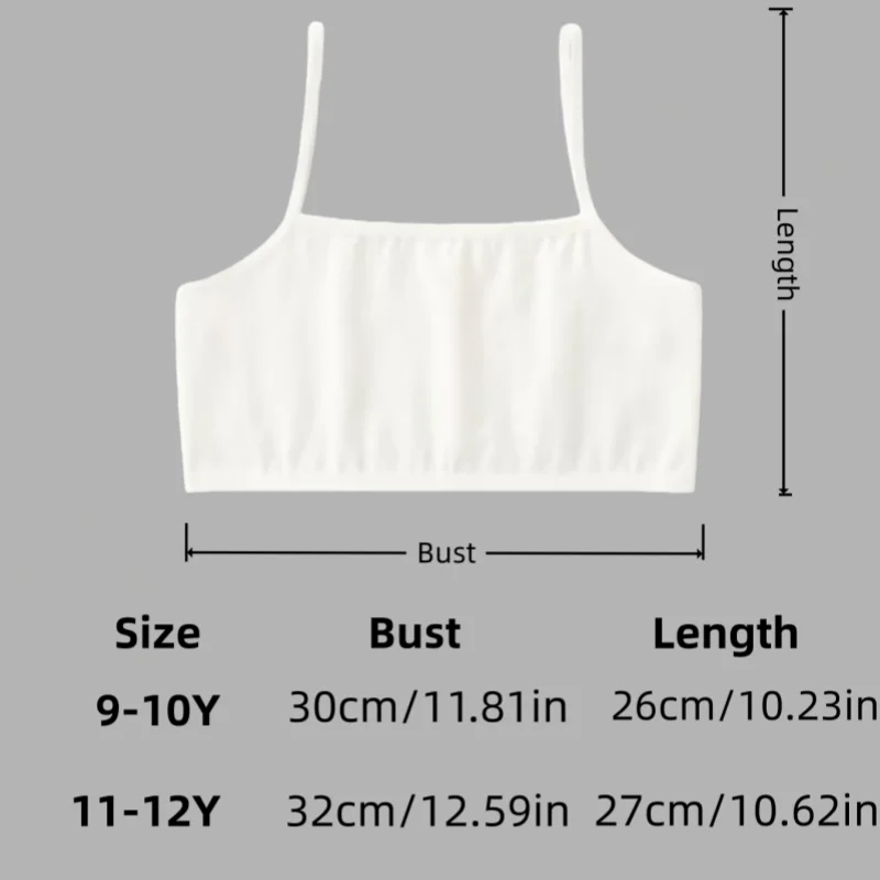 4PC Girls Solid Color Underwear Sport Wireless Small Training Puberty Bras Baby Girls Bra Undergarment Clothes thumbnail 5