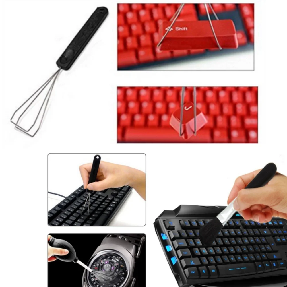 3In1 Keyboard Cleaner Kit Air Blower Duster Brush Keycap Puller Remover Tool For PC Laptop Mechanical Keyboard Camera Lens Clean thumbnail 5