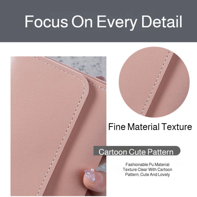 Women's Ultra Thin Wallet Multifunctional Triple Fold Glossy Short Card Holder Multi-Card Holder Mini Coin Purse for Students thumbnail 5