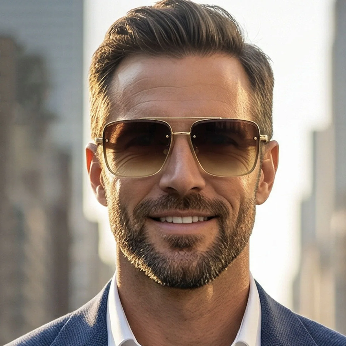 UV400 Protection Square Sunglasses Women Trendy Beach Vacation Brand Design Wooden Vintage Retro Sunglass Men Fashion Glasses thumbnail 2