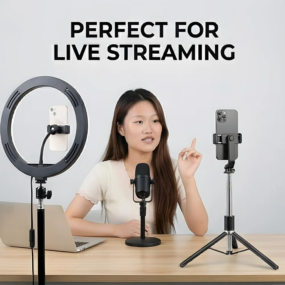 170cm Selfie Stick for Smartphone Reinforced Tripod with Bluetooth Multifunctional Portable CellPhone Tripow with Remote Control thumbnail 3