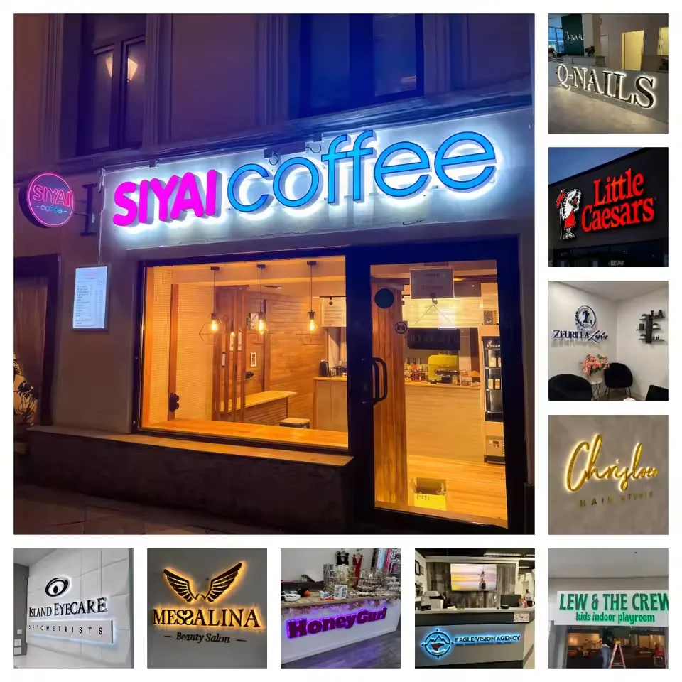 Led Business Logo Backlit Sign Illuminated Signage 3D Metal Letters Commercial Building Sign Trade Show Outdoor House Number thumbnail 3