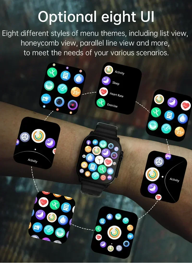 New Watch T900 U2 Smart Watch 49mm 2026 New NFC Men Women GPS Track Bluetooth Call BT Music Games Wireless Charging Smartwatch thumbnail 2