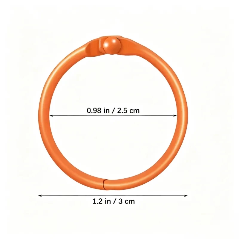 50Pcs 30mm Colorful Openable Metal Binder Rings for Loose Leaf Books Index Cards Flashcards Keychain Office School DIY Craft thumbnail 6