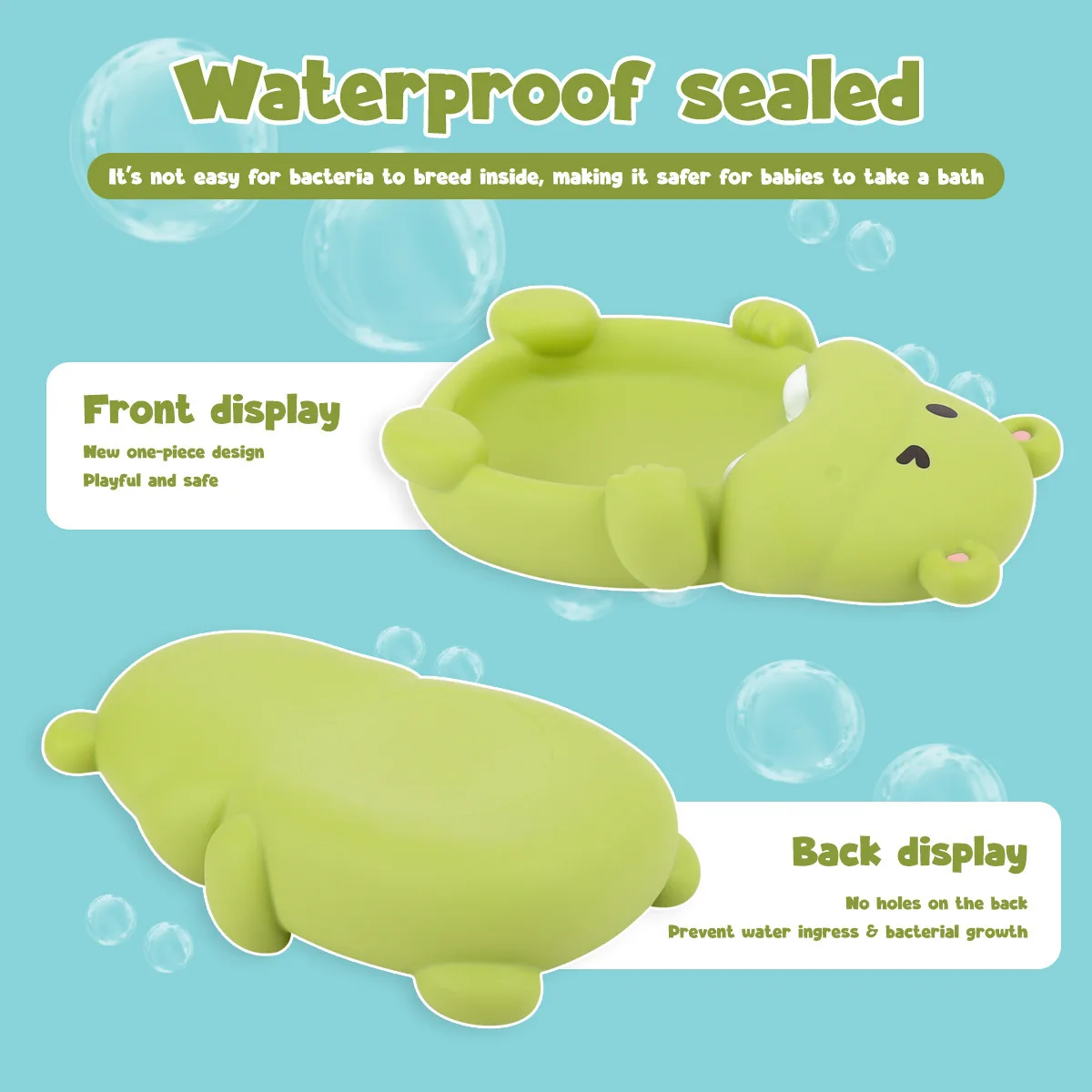Baby Bath Toy Set Cute Animal Family Soft Silicone Otter Hippo seal Floating Bathtub Toys for Toddlers Kids Squeeze Water Play thumbnail 6