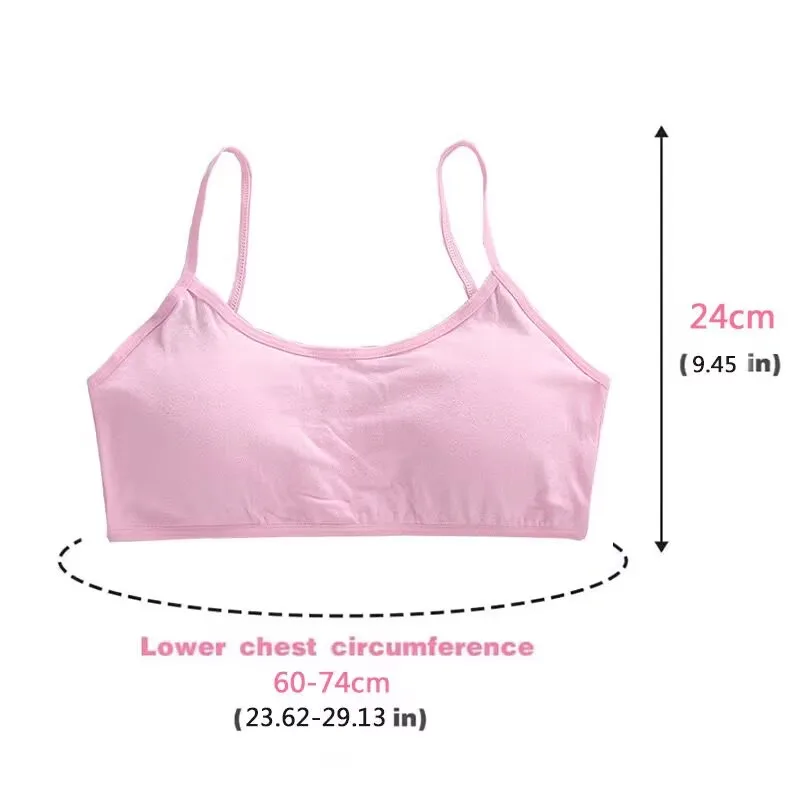 3PCS Student Bra Soft Children Sport Vest Girls Teenager Training Bra Underwear 30-45kg thumbnail 3