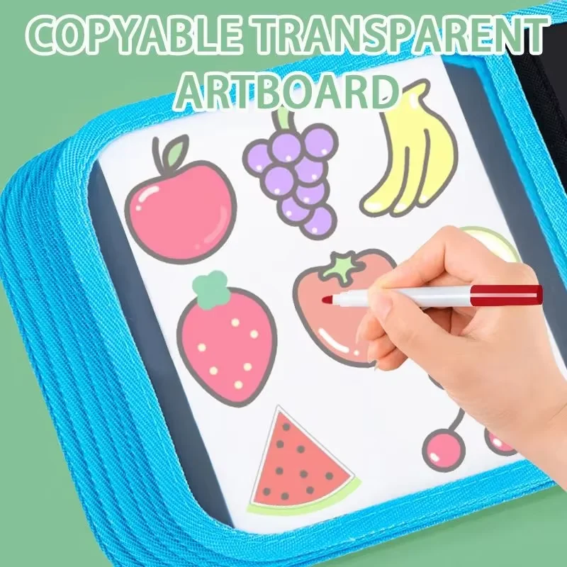 Colored Graffiti Book Kids Drawing Board Magic Eraser Drawing Board Kid's Graffiti Board Art Office Education Drawing Toy thumbnail 2