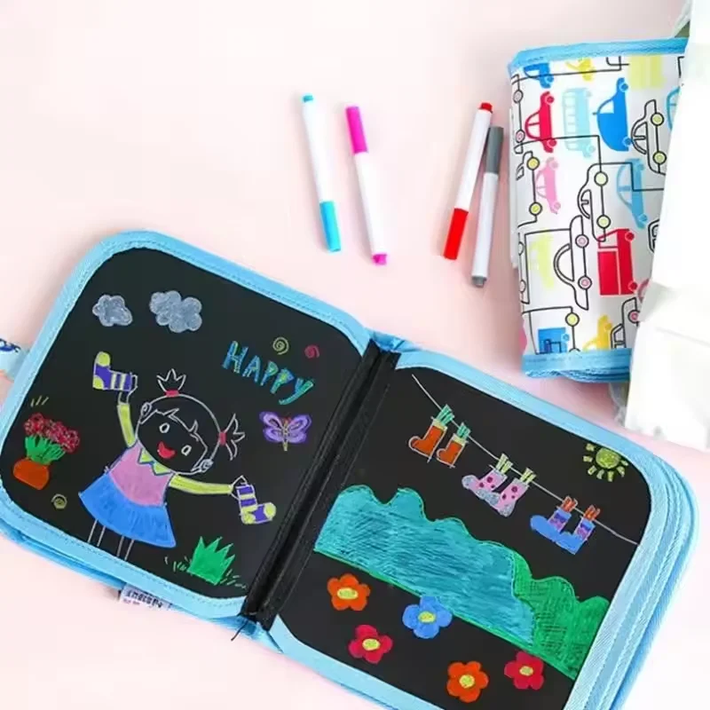 Colored Graffiti Book Kids Drawing Board Magic Eraser Drawing Board Kid's Graffiti Board Art Office Education Drawing Toy thumbnail 5