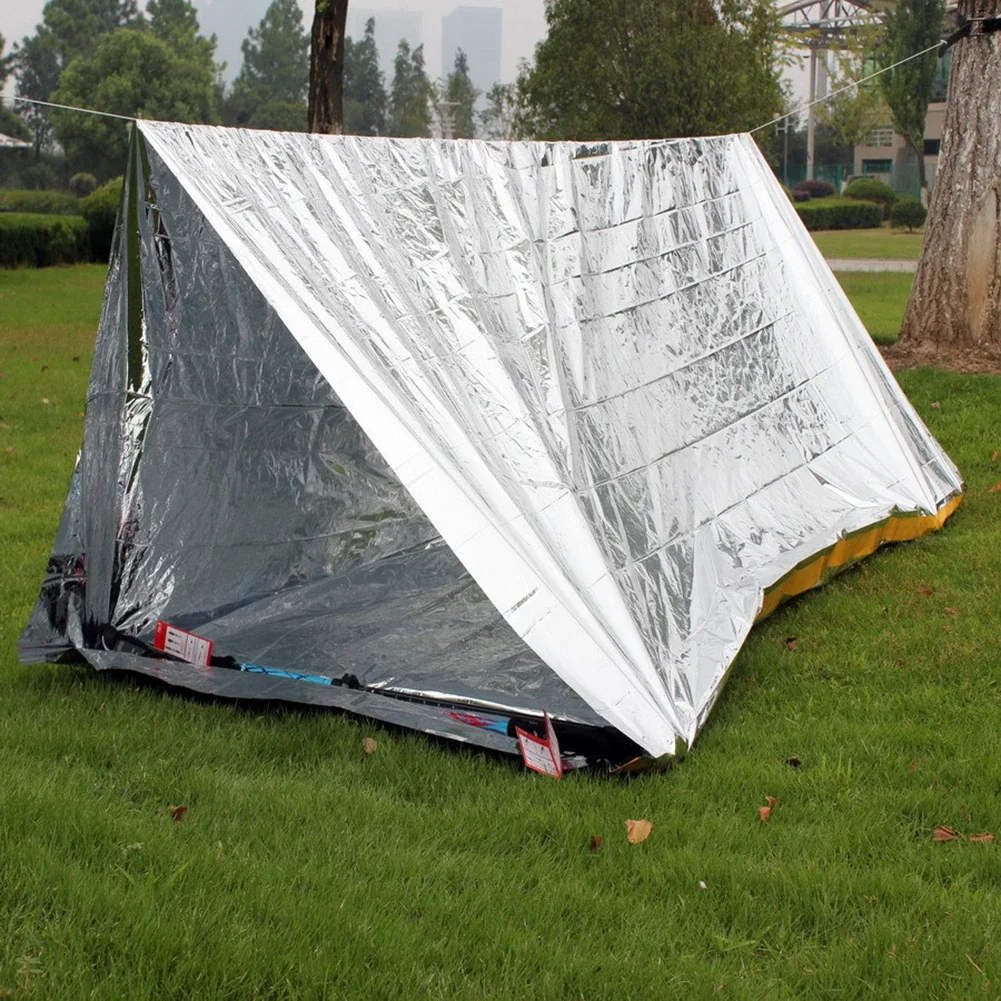  Windproof Waterproof Foil Thermal Blanket, 1-20PCS Emergency Survival Gear, First Aid  Rescue Kit for Camping Hiking thumbnail 2