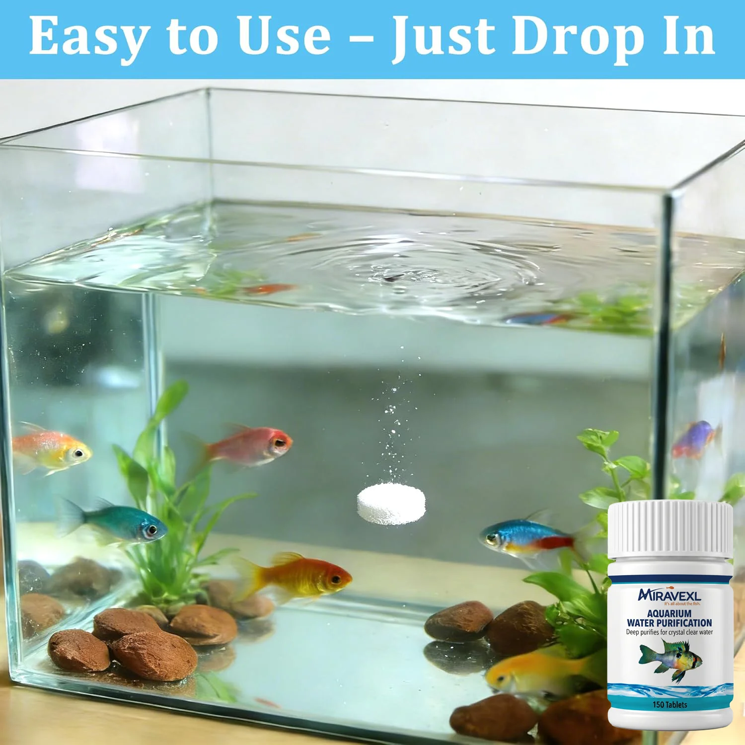 Aquarium Water Purification Tablets Fish Tank Clarifier Rapid Clear Turbidity Clean Ecosystem Care Pet Fish Health Accessories thumbnail 5