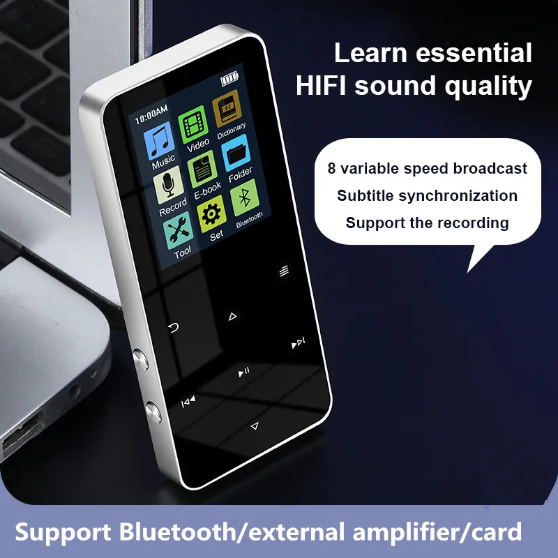 Mp4 1.8 Inch TFT  Video Player USB 2.0 3.5mm Jack Bluetooth-compatible 5.0 MP3 MP4 Player with E-book Recording Built-in Speaker thumbnail 5
