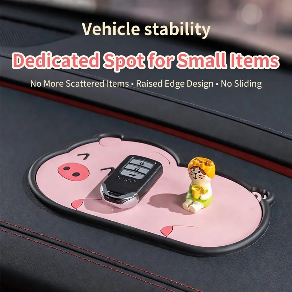 Cartoon multi-functional car floor mat, anti-slip mat for cars, center console and dashboard mat thumbnail 2
