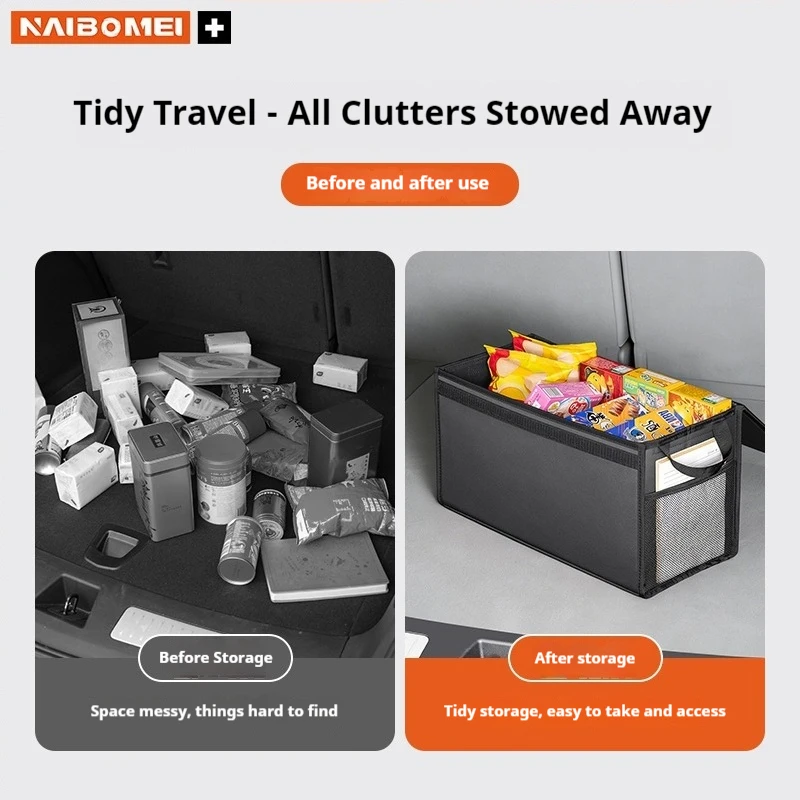For GEELY Coolray X7 EX5 emgrand monjaro 2026, Car Trunk Foldable Storage Box Large-Capacity Stowing Tidying Bag Car Accessories thumbnail 6