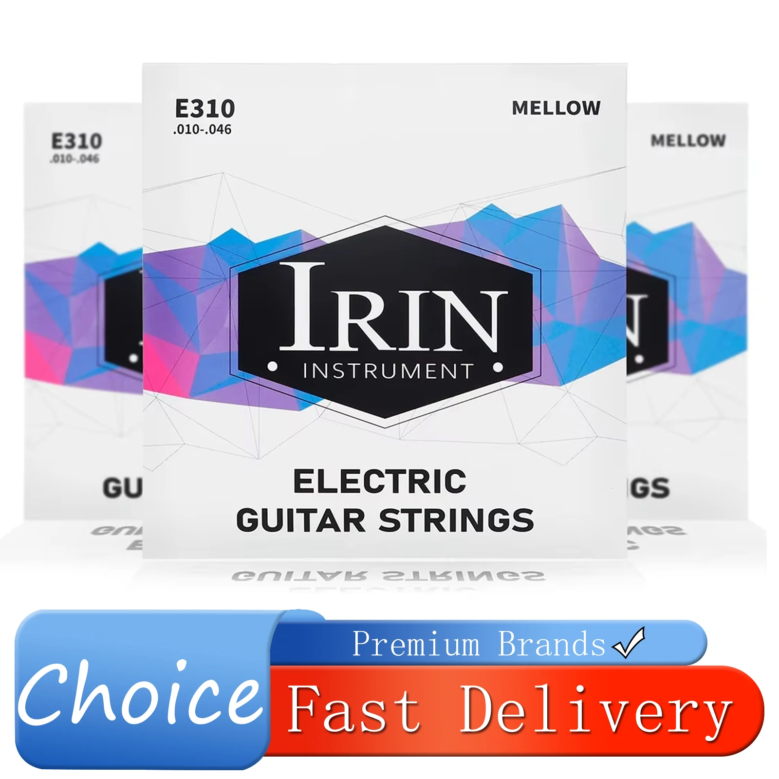 IRIN E310 Electric Guitar Strings Hexagonal Alloy High Carbon Steel Core Six-String Electric Guitar Strings Guitar Accessories