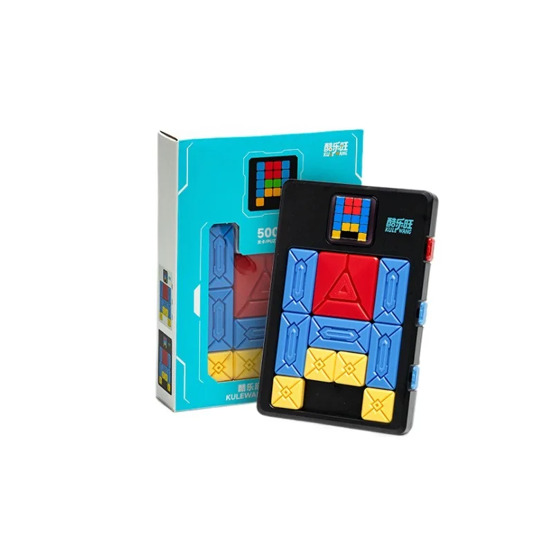 Slide Block Brain Game Challenge Huarong Road Brain Teaser Sliding Puzzles Logical Thinking Interactive Toy Board Game Kid Gift thumbnail 6