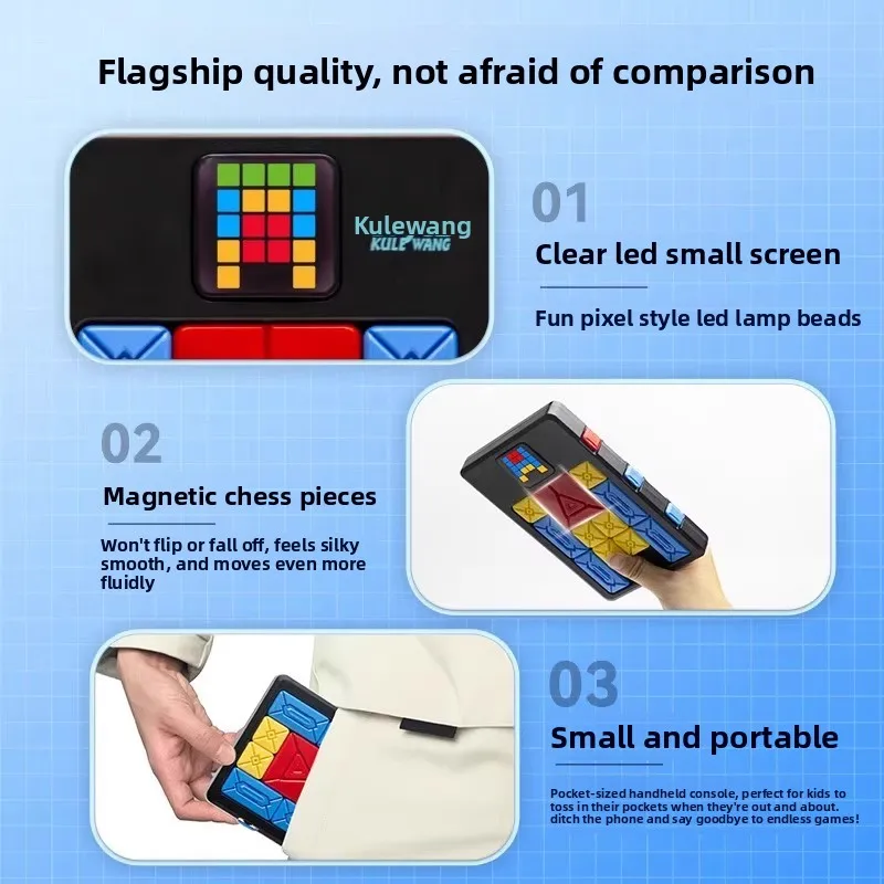 Slide Block Brain Game Challenge Huarong Road Brain Teaser Sliding Puzzles Logical Thinking Interactive Toy Board Game Kid Gift thumbnail 5