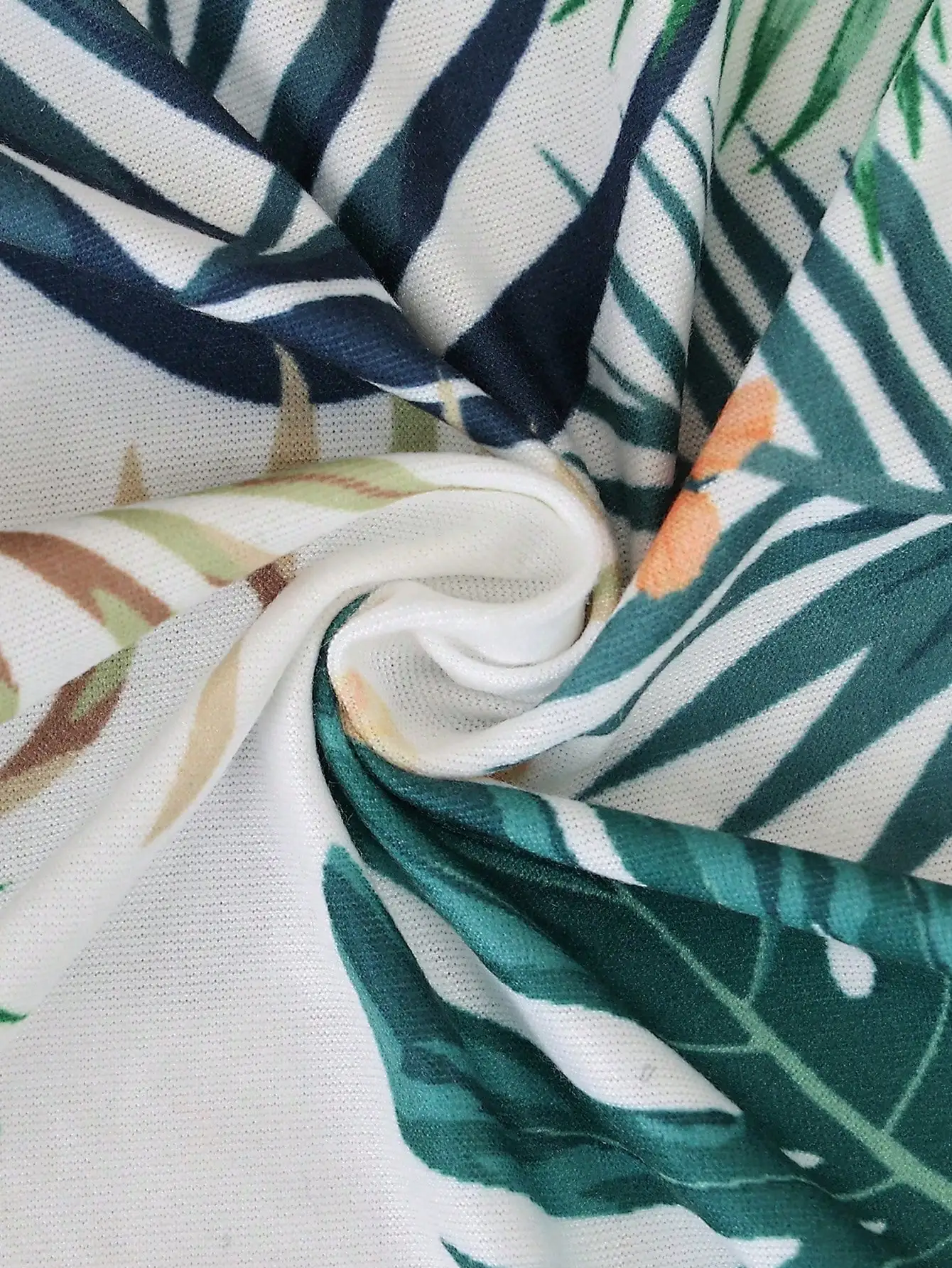 1PC Tropical rainforest leaf printed milk silk sofa cushion cover, suitable for courtyards, gardens and various occasions thumbnail 6