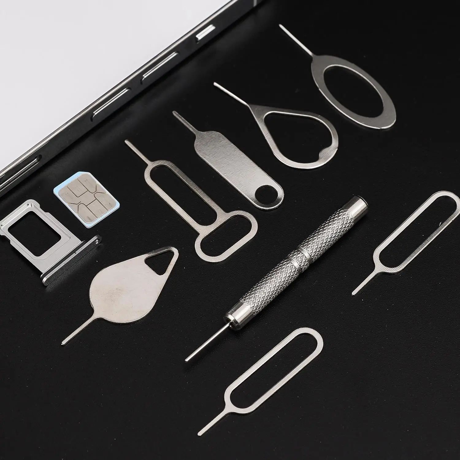 16Pcs Universal SIM Card Removal Needle Pin Charm Keychain Multifunctional Phone SIM Card Ejecter Tool Needles Accessories Suit thumbnail 2