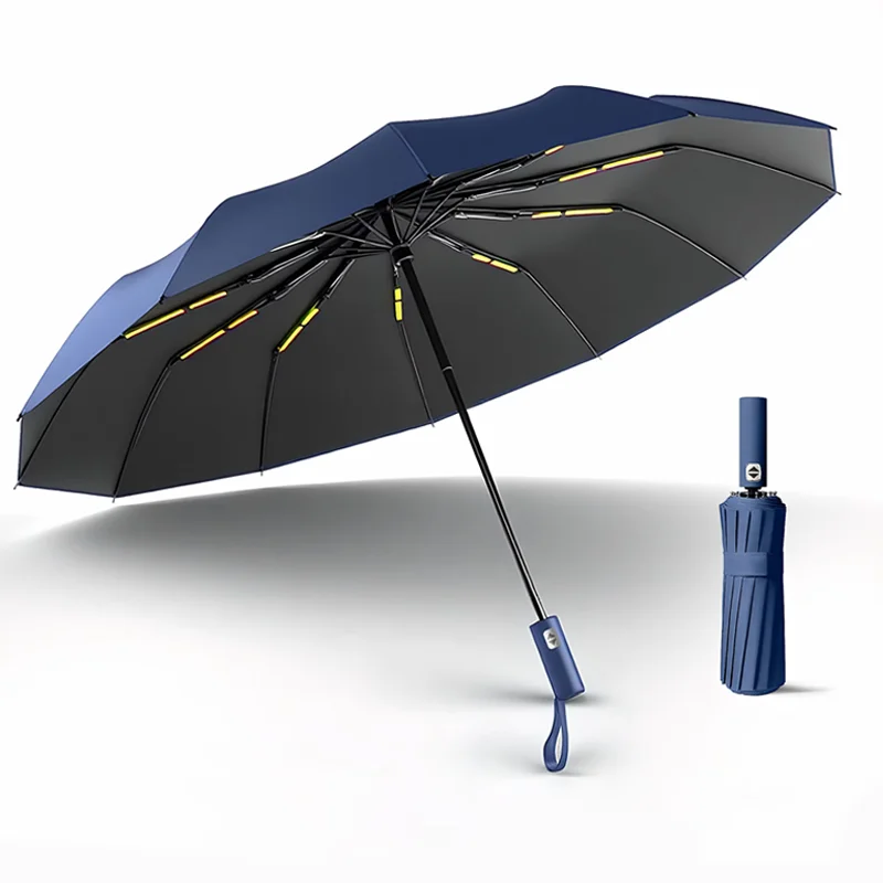 New Super Strong Windproof Automatic Umbrella Sunshade Uv  12K Ribs 105cm Diamete Protection Outdoor Rain Gear Portable Umbrella