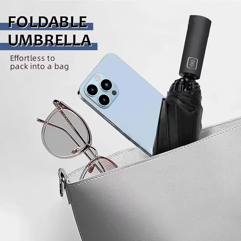 New Super Strong Windproof Automatic Umbrella Sunshade Uv  12K Ribs 105cm Diamete Protection Outdoor Rain Gear Portable Umbrella thumbnail 6