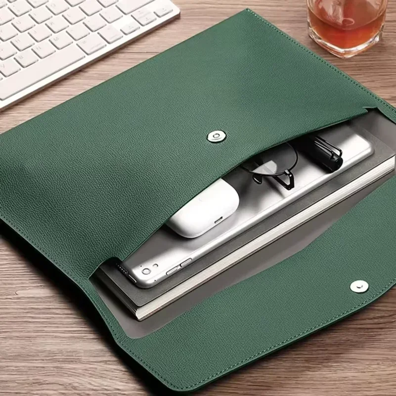 1pcs Leather A4 File Bag Waterproof Wear-resistant Ultra-large Capacity Folder Business Office School File Storage Supplies thumbnail 6