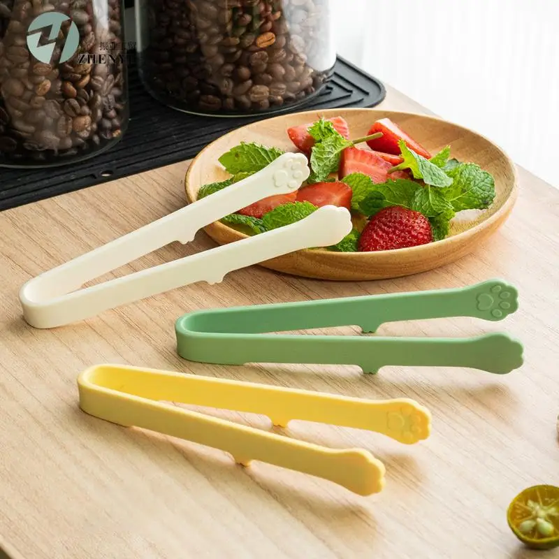 Creative Japanese Cat Paw Shape Kitchen Accessories Silicone Mini Snack Food Tongs Non-slip Handles BBQ Bread Ice Cube Clip thumbnail 6
