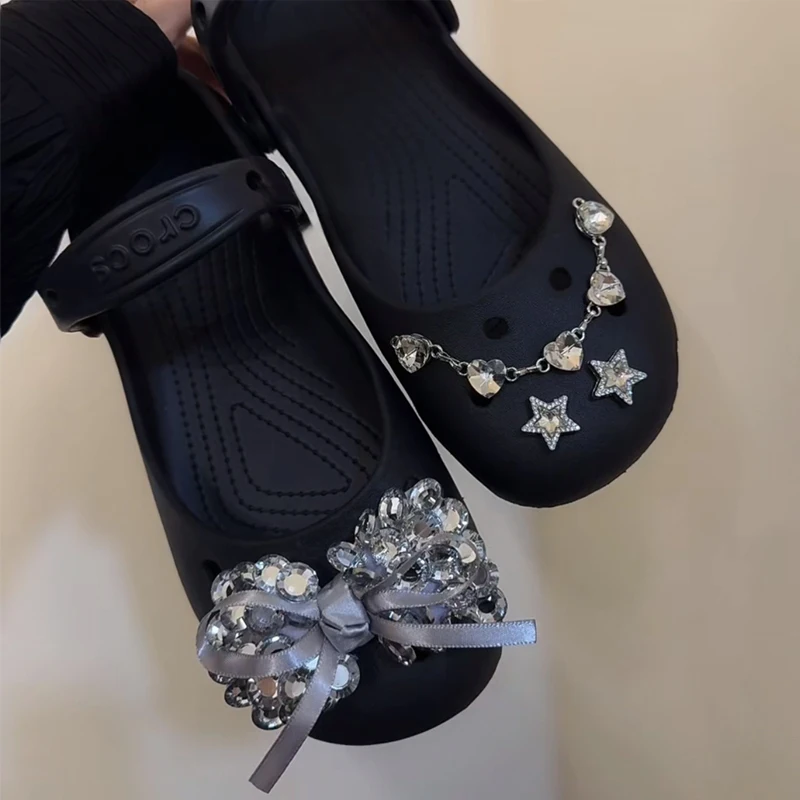 Fashionable Crystal Bow Ballet Shoe decorations DIY Women's Shoes Shoes corc charms thumbnail 5