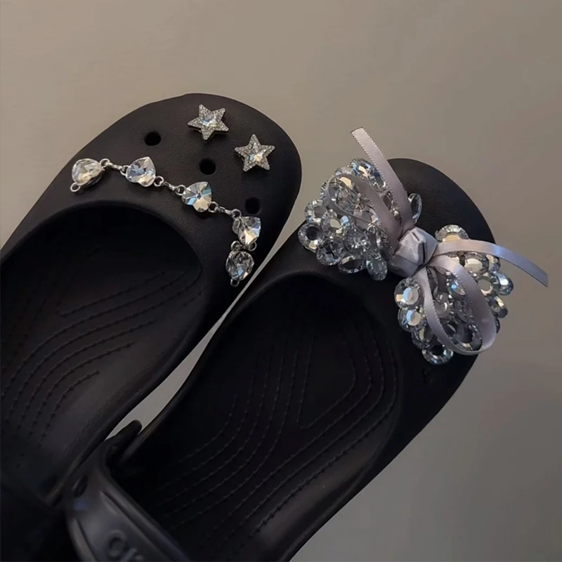 Fashionable Crystal Bow Ballet Shoe decorations DIY Women's Shoes Shoes corc charms thumbnail 4