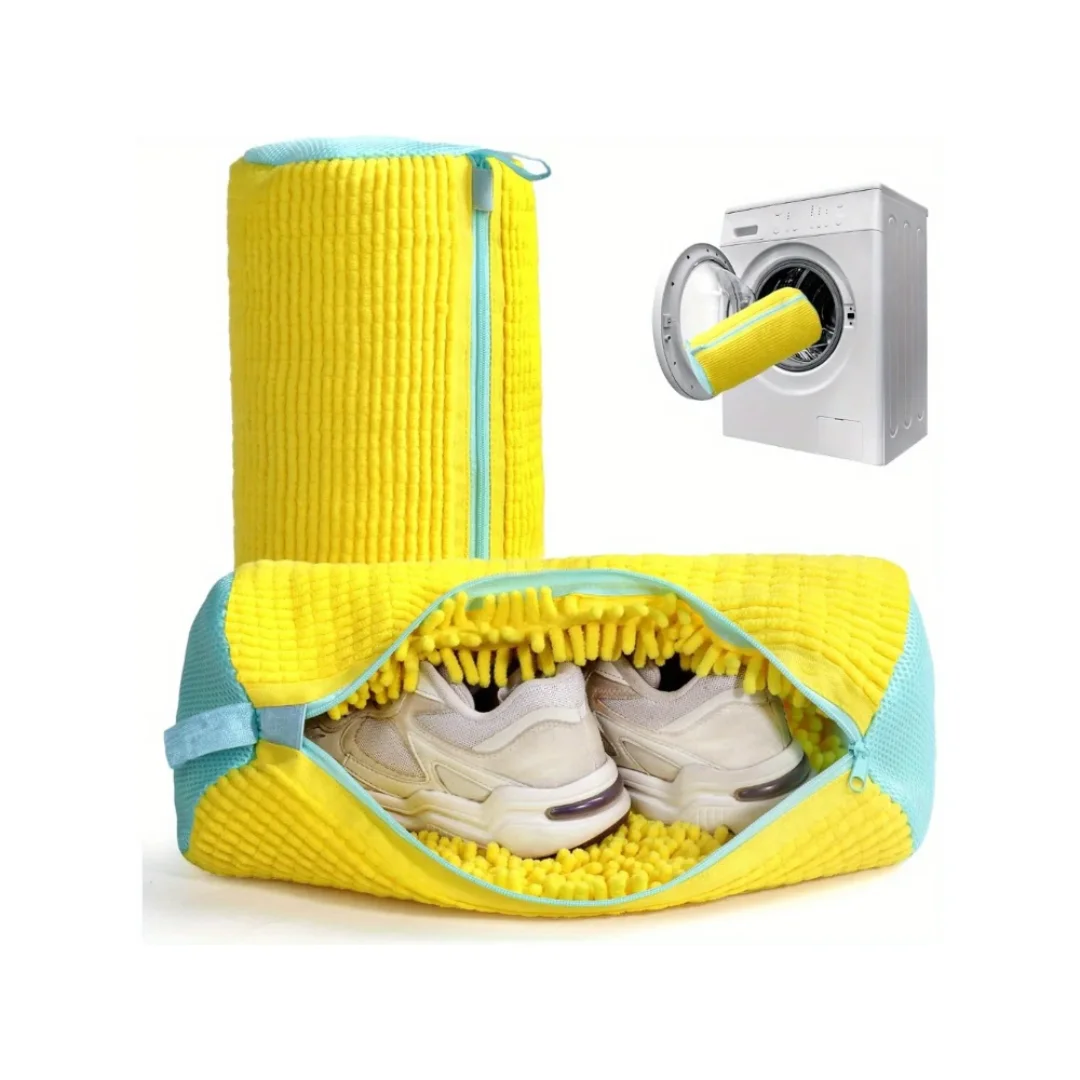 Shoe Washing Bag Washing Machine Laundry Bags Microfiber Closure Shoes Cleaning Bag Shoes Laundry Net Fluffy Fibers Sneaker